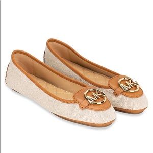Michael Kors LILLIE LEATHER/FABRIC MOCCASINS FLATS